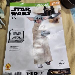 Star Wars Baby Yoda Grogu The Child Mandalorian costume Toddler 3T-4T Halloween